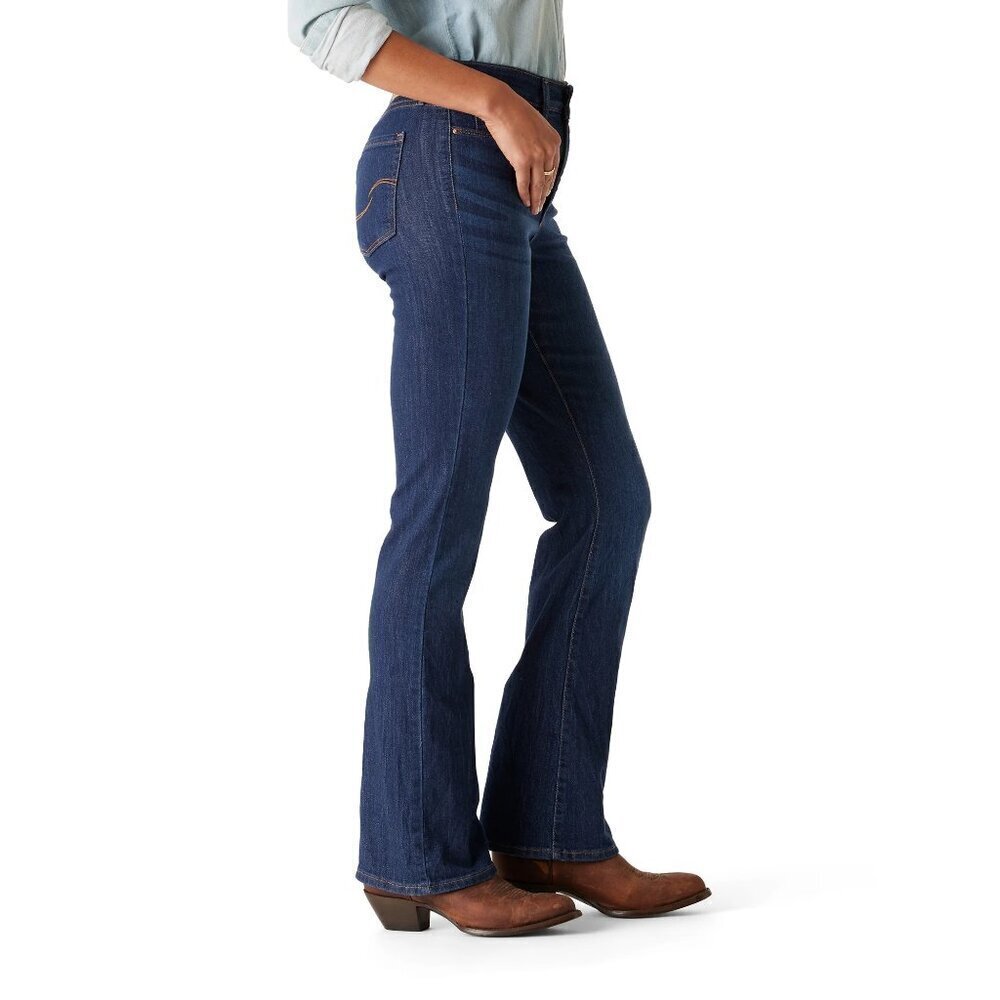 Levi Strauss Signature Women's 8 Modern Bootcut Jeans Dark Blue Wash - Picture 5 of 10